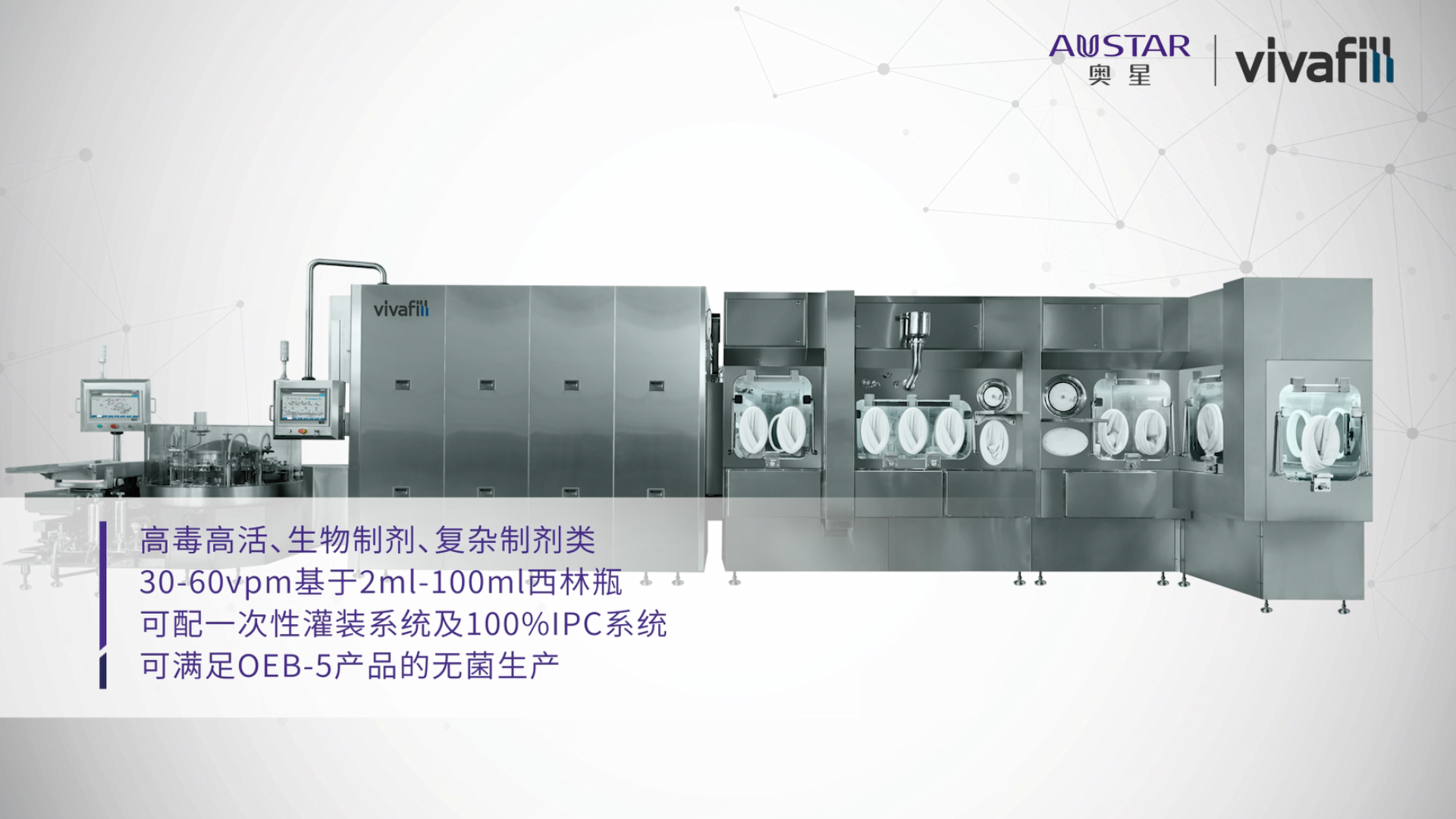 配置隔离器的粉液共线生产线